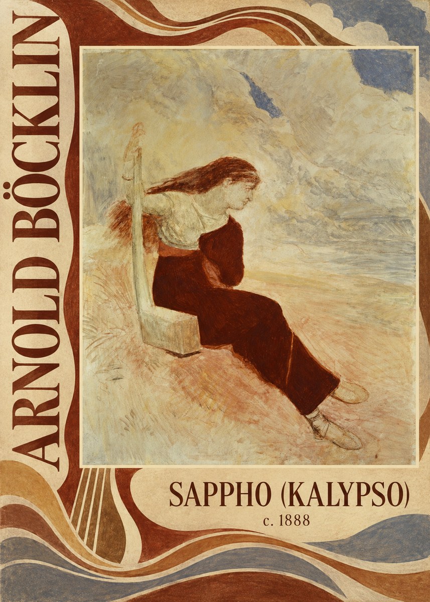 Arnold Böcklin Sappho (Kalypso) No5 - Póster