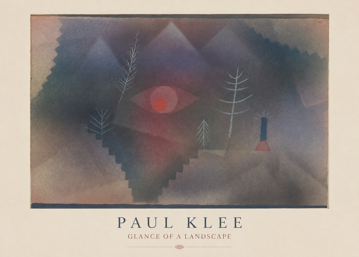 Paul Klee Glance of a Landscape No4 - Póster