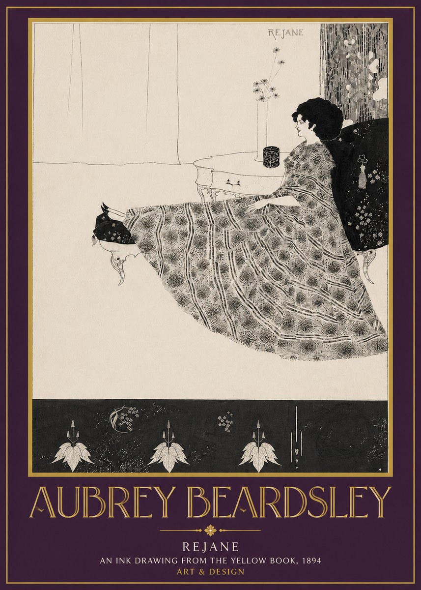 Aubrey Beardsley Rejane II No3 - Póster