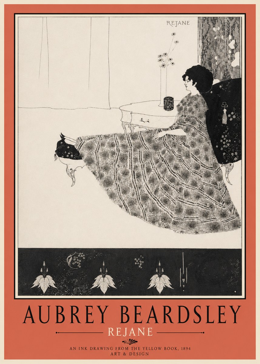 Aubrey Beardsley Rejane II No4 - Póster