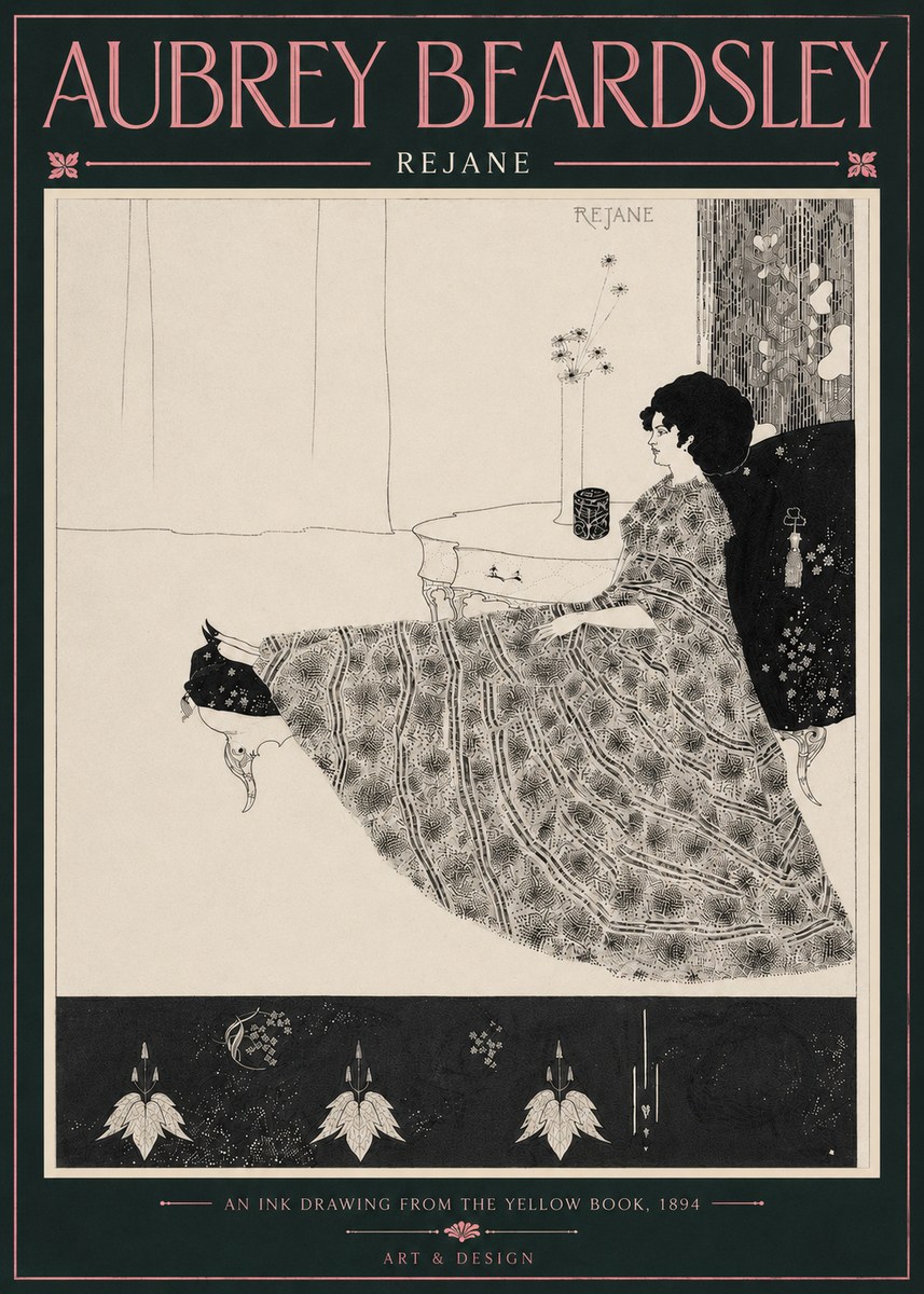 Aubrey Beardsley Rejane II No5 - Póster