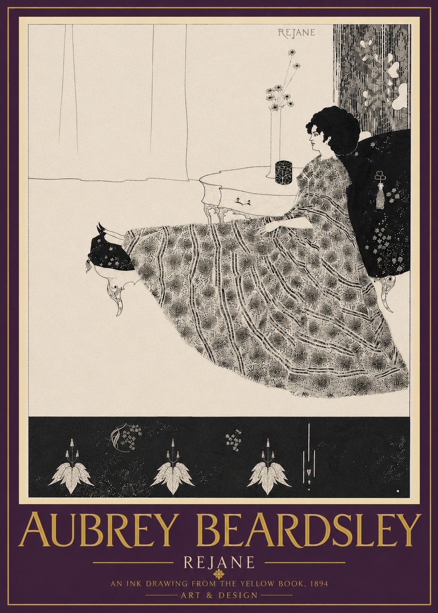 Aubrey Beardsley Rejane II No6 - Póster