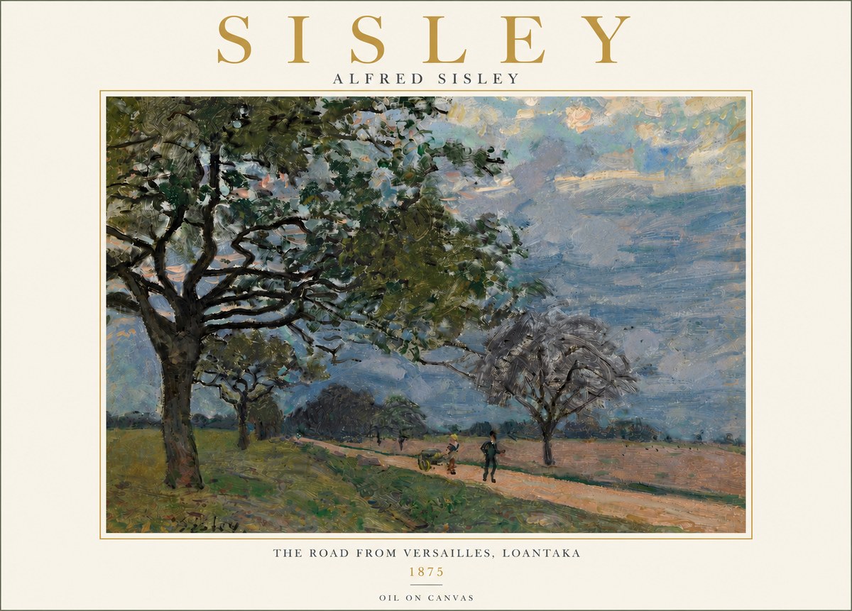 Sisley The Road from Versailles, Loantaka No6 - Póster