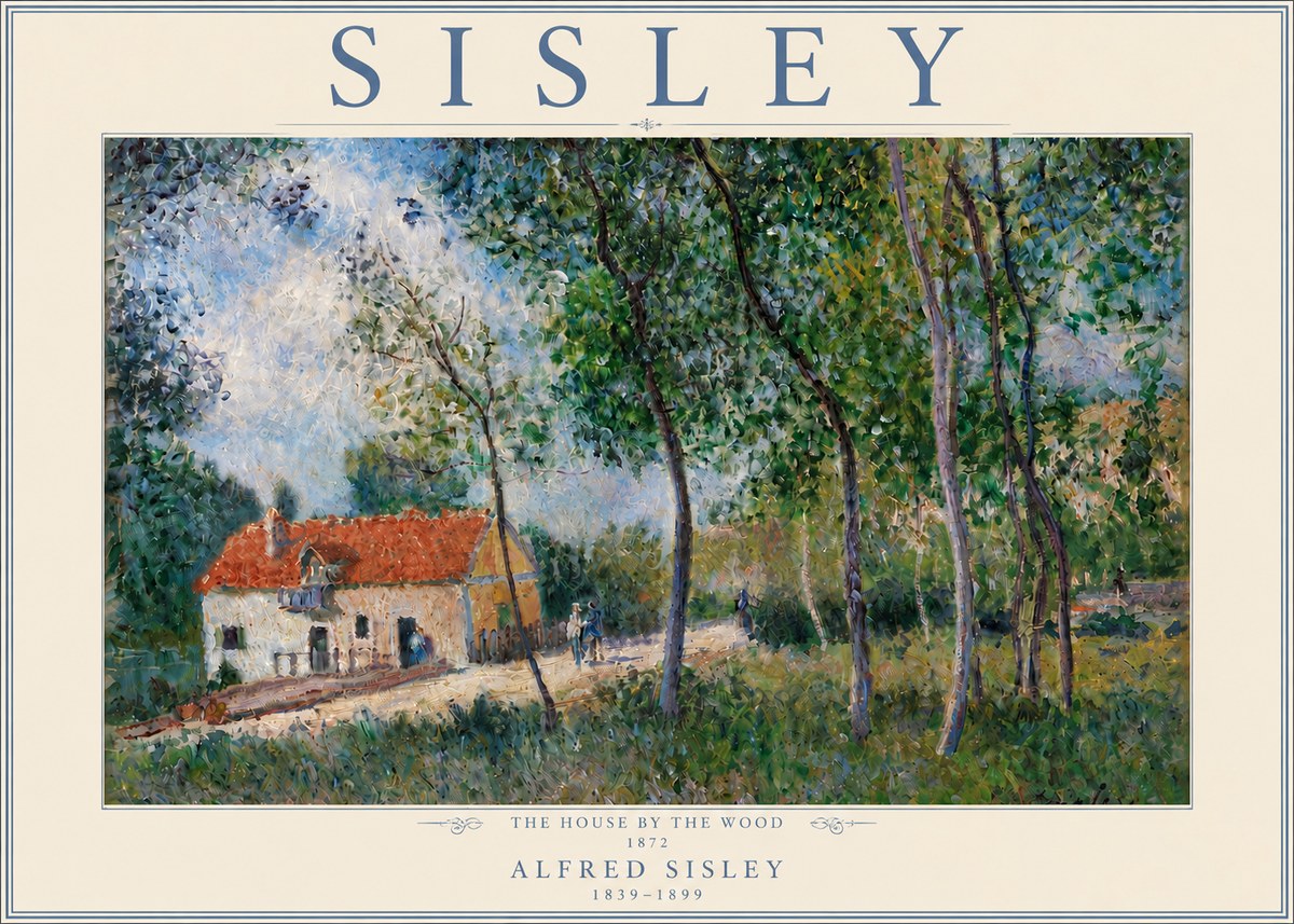 Sisley The House by the Wood No4 - Póster