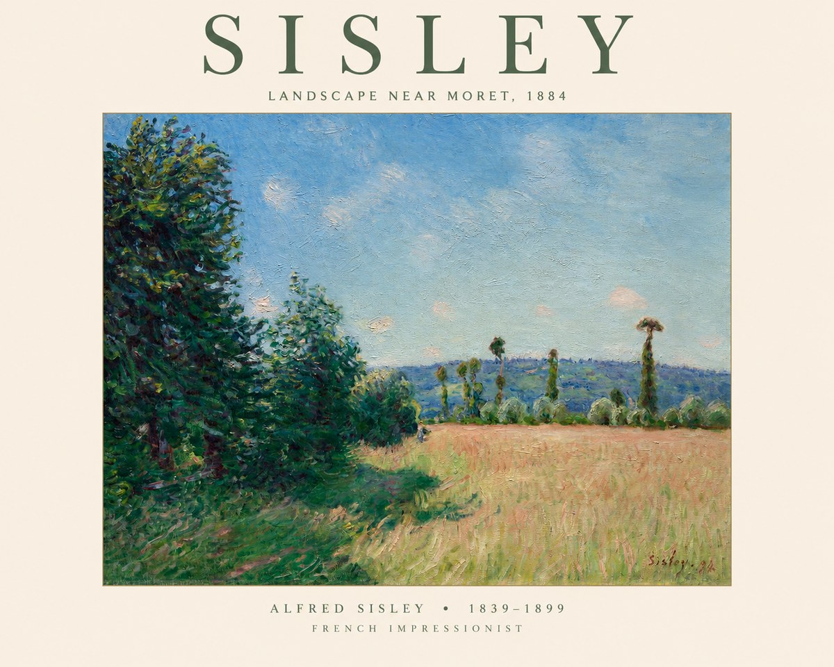 Sisley Landscape Near Moret, 1884 No1 - Póster