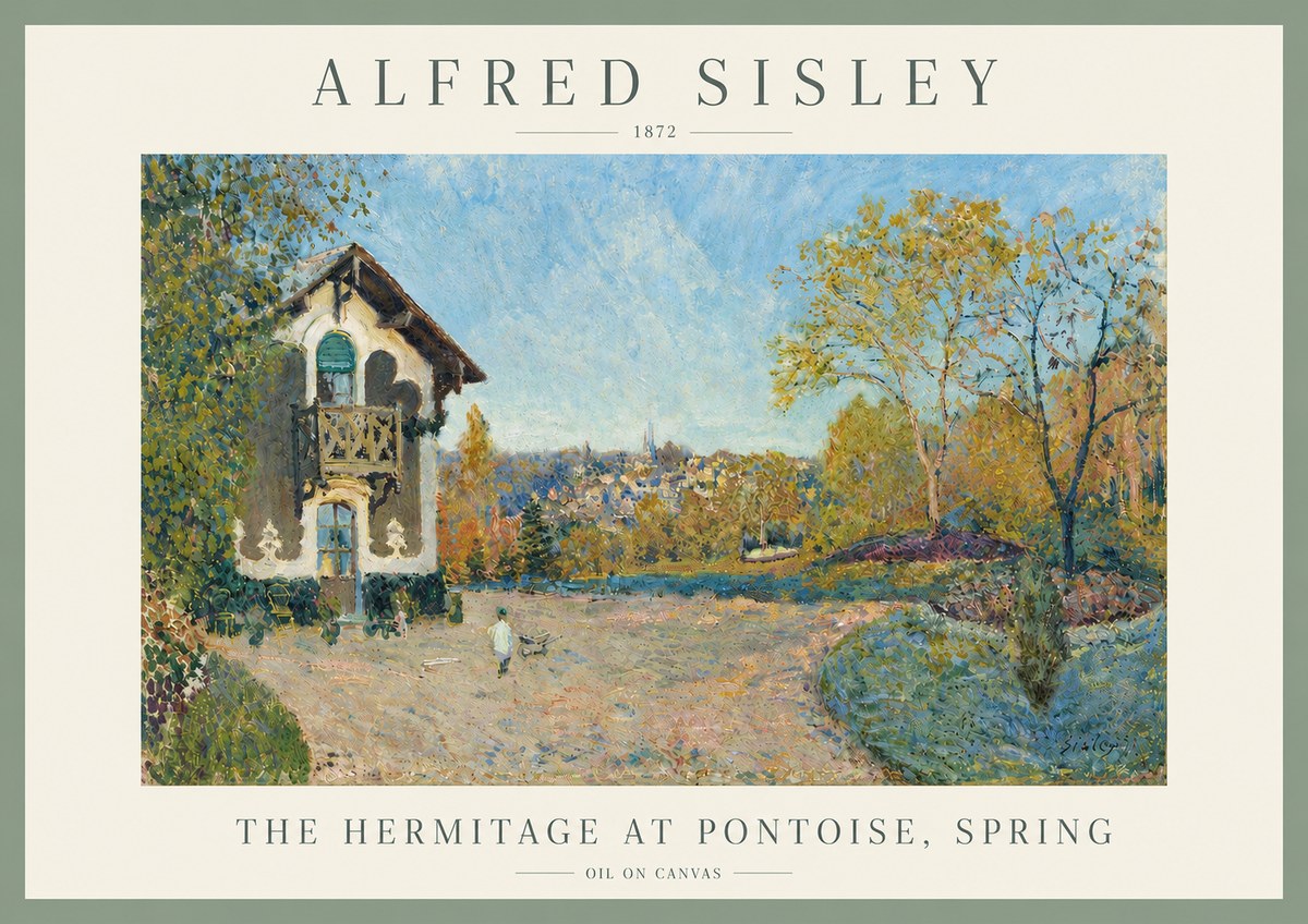 Sisley The Hermitage at Pontoise, Spring No5 - Póster