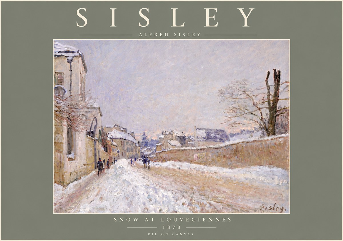 Sisley Snow at Louveciennes No4 - Póster