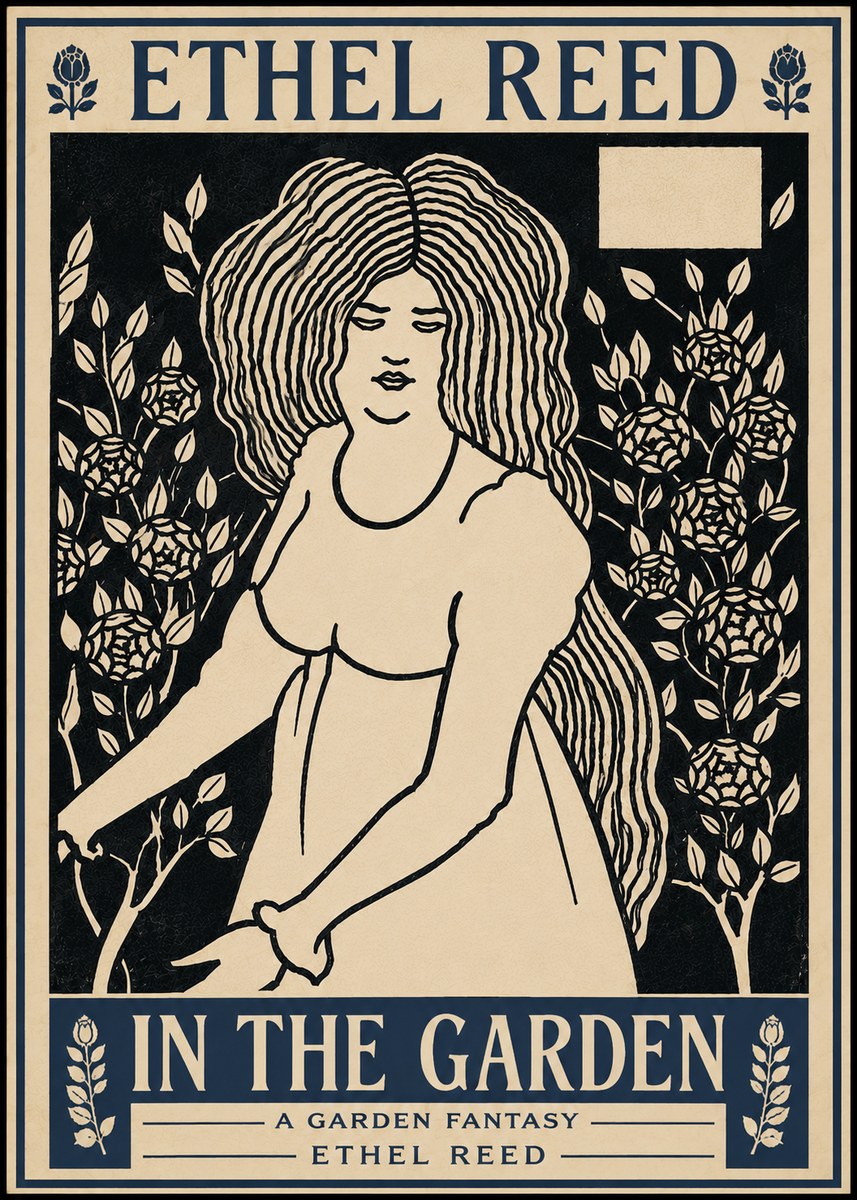 Ethel Reed In the Garden No6 - Póster