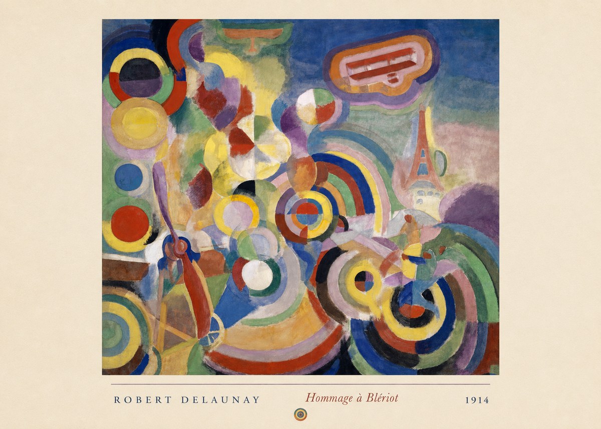 Robert Delaunay Hommage À Blériot 1914 No4 - Póster