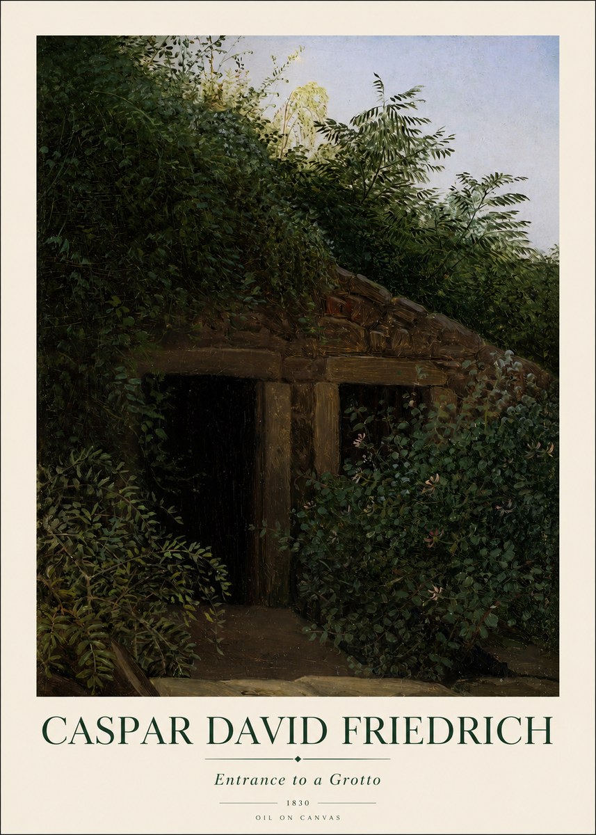 Caspar David Friedrich Entrance to a Grotto No1 - Póster