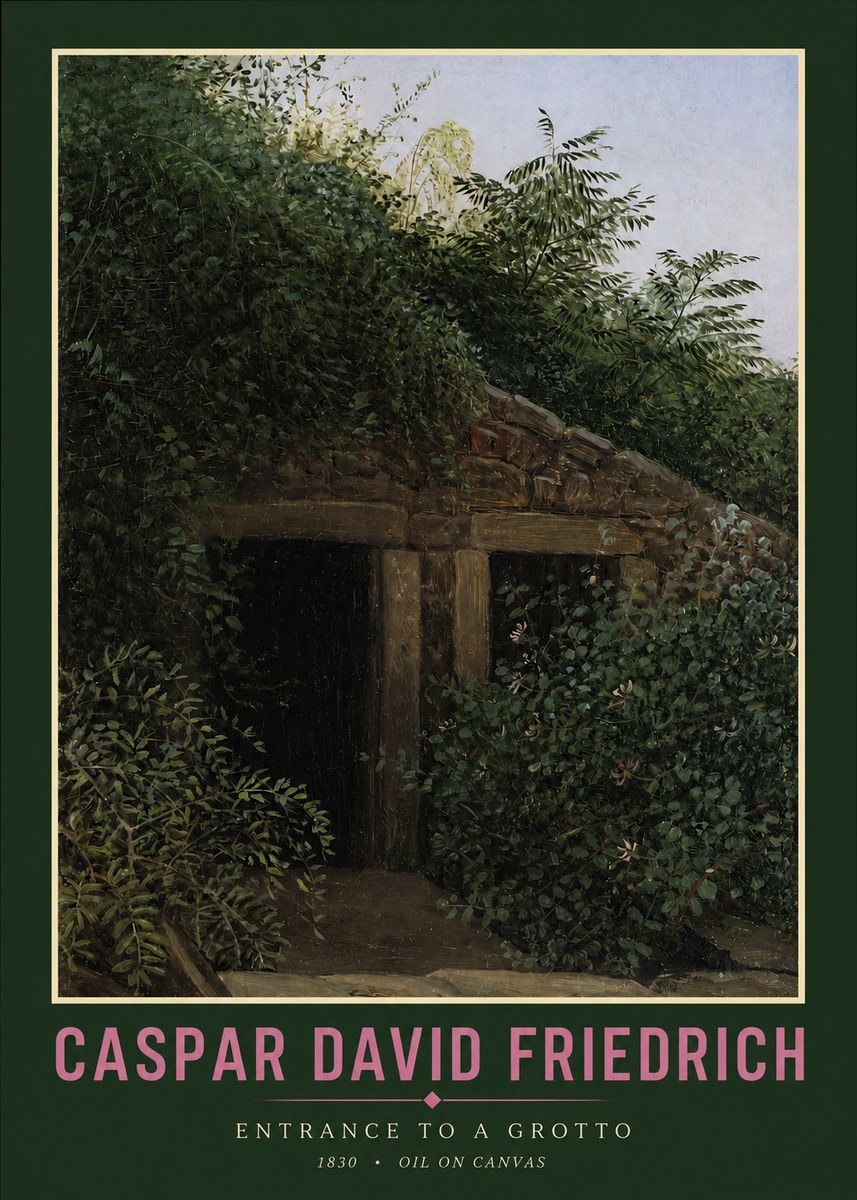Caspar David Friedrich Entrance to a Grotto No2 - Póster