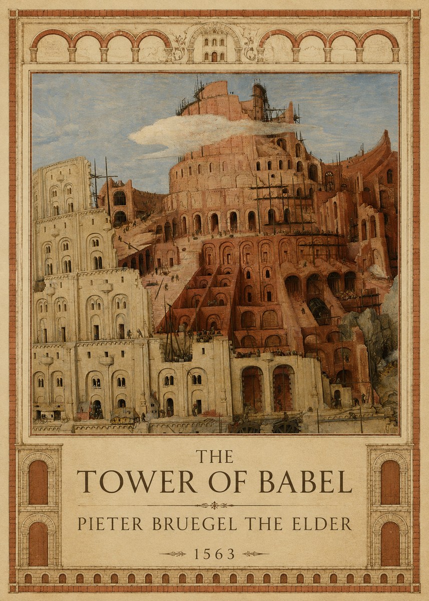 Pieter Bruegel The Tower of Babel XIII No1 - Póster