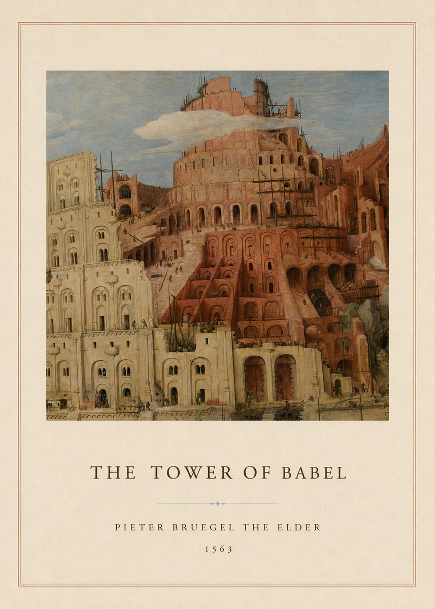 Pieter Bruegel The Tower of Babel XIII No4 - Póster