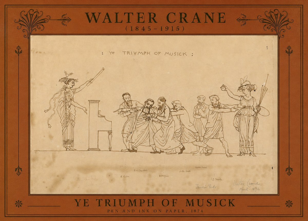 Walter Crane Ye Triumph of Musick No2 - Póster
