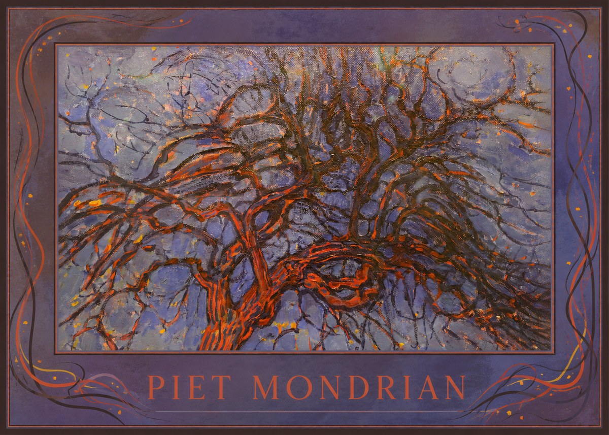 Piet Mondrian The Red Tree No1 - Póster