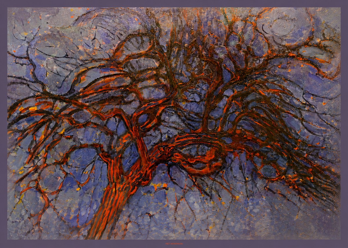 Piet Mondrian The Red Tree No6 - Póster