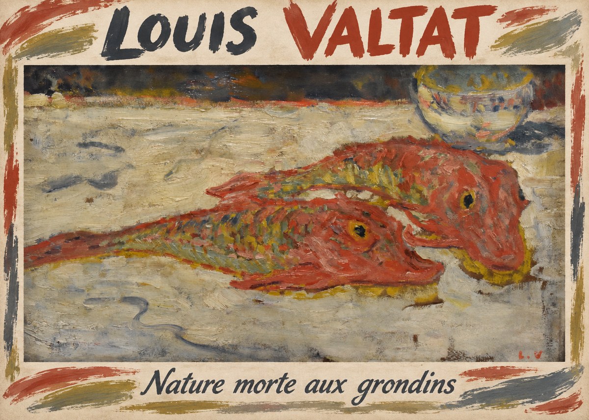 Louis Valtat Nature Morte Aux Grondins No1 - Póster