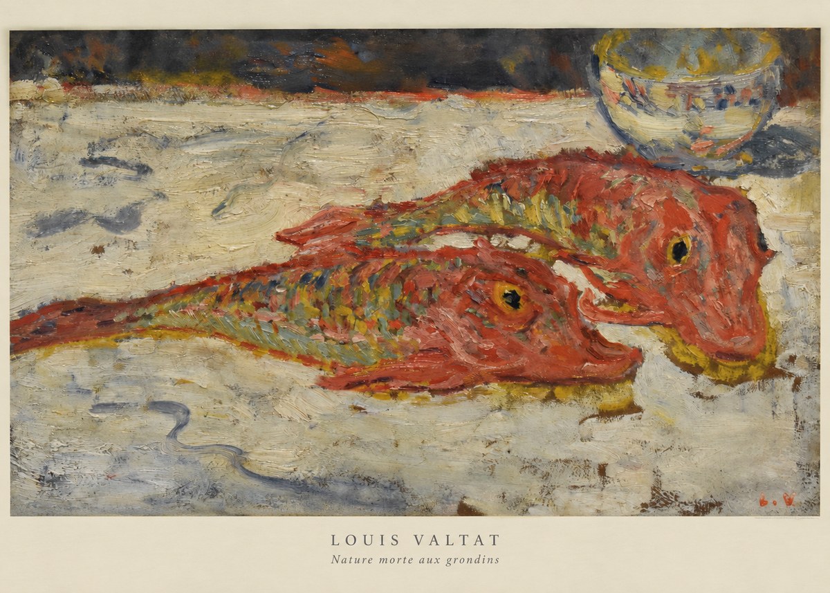 Louis Valtat Nature Morte Aux Grondins No6 - Póster