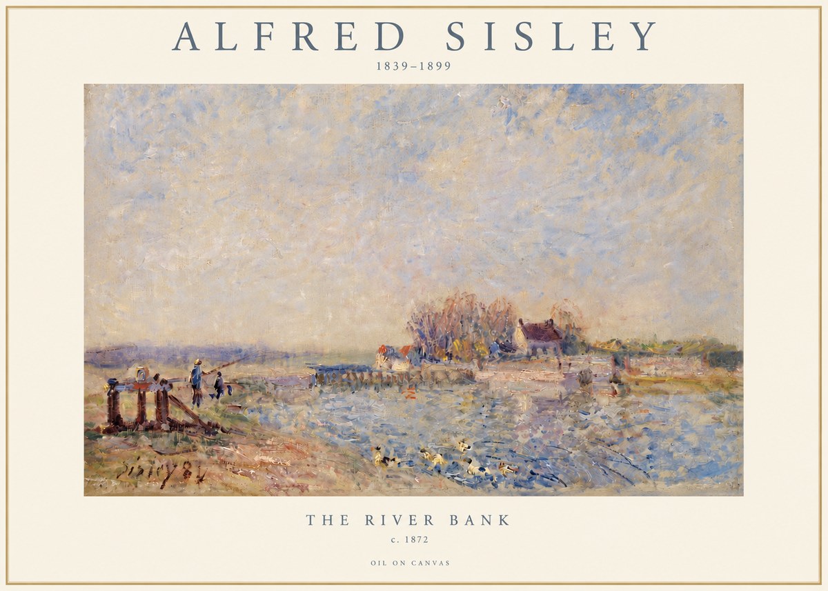 Sisley The River Bank I No3 - Póster