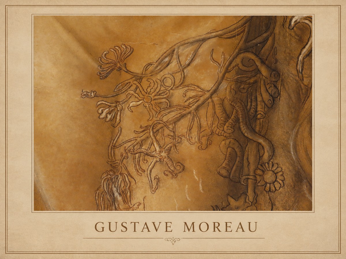 Gustave Moreau Organic Forms Study No1 - Póster