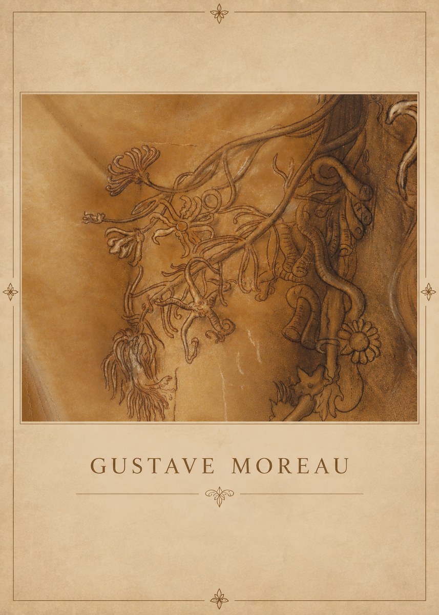 Gustave Moreau Organic Forms Study No3 - Póster