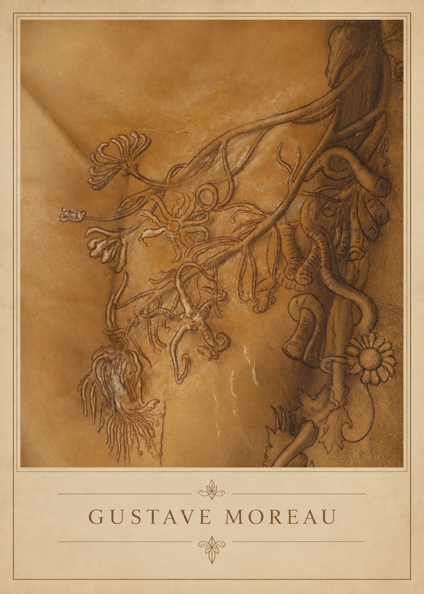 Gustave Moreau Organic Forms Study No4 - Póster