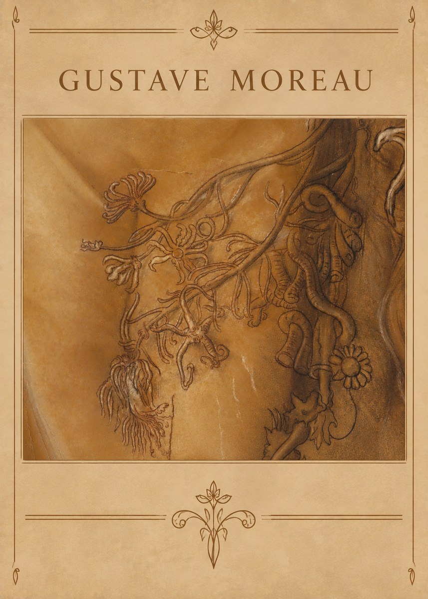 Gustave Moreau Organic Forms Study No5 - Póster