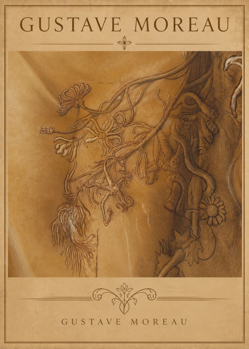 Gustave Moreau Organic Forms Study No6 - Póster