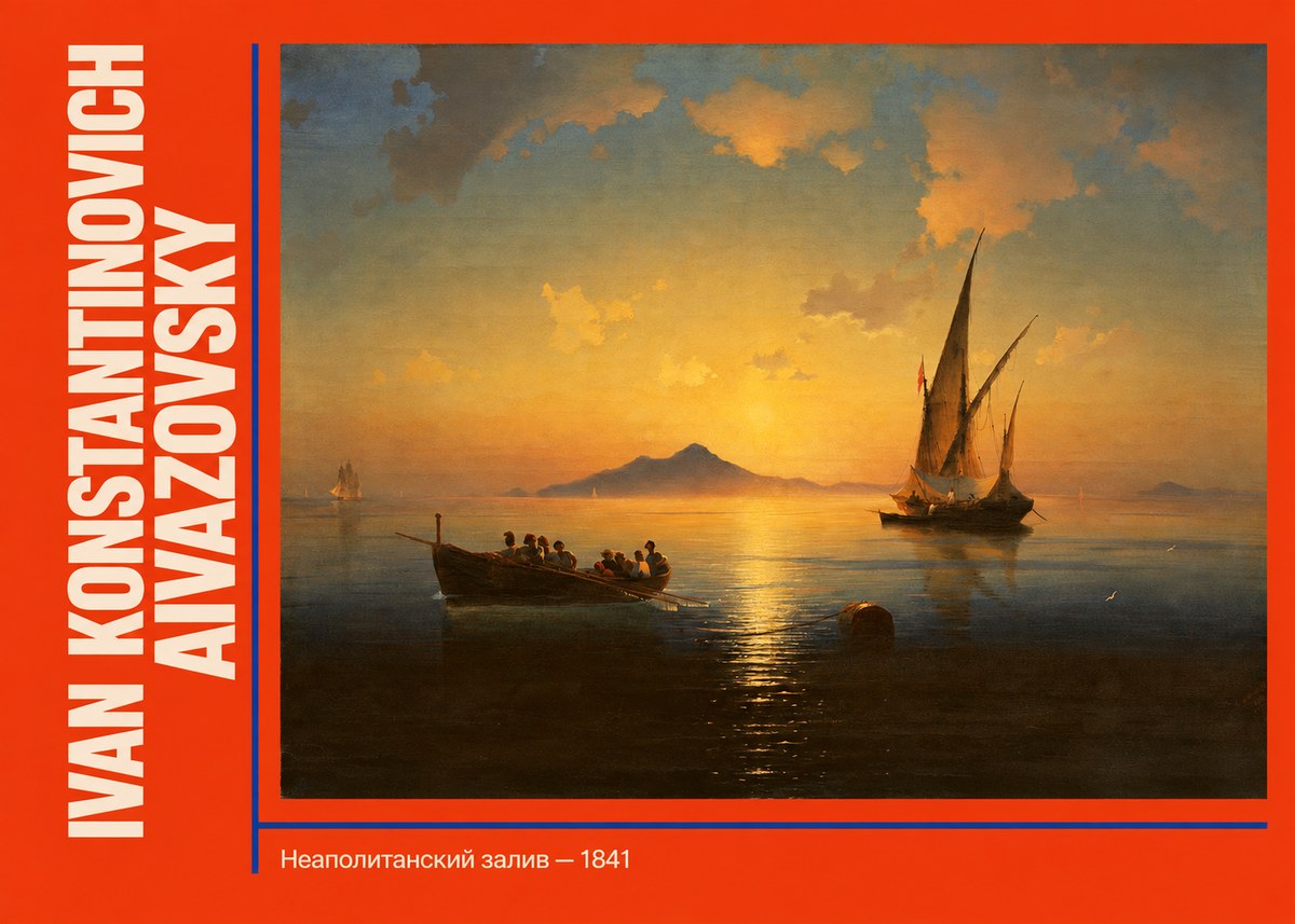 Ivan Konstantinovich Aivazovsky Неаполитанский Залив No2 - Póster