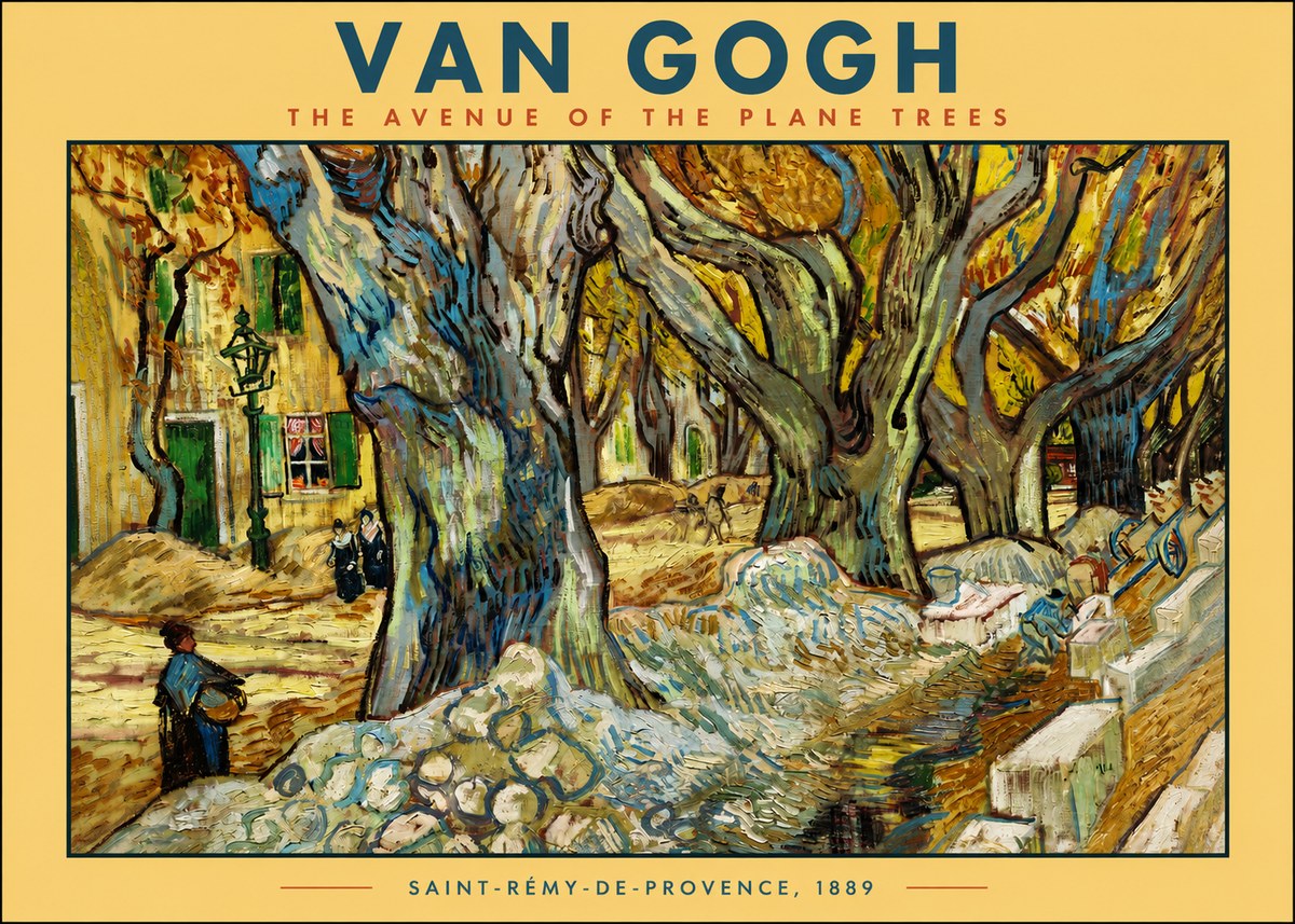 Van Gogh The Avenue of the Plane Trees No2 - Póster