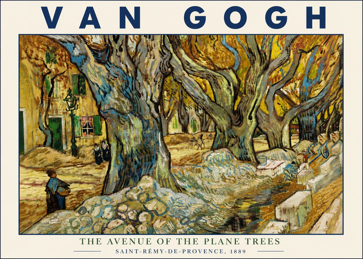 Van Gogh The Avenue of the Plane Trees No4 - Póster