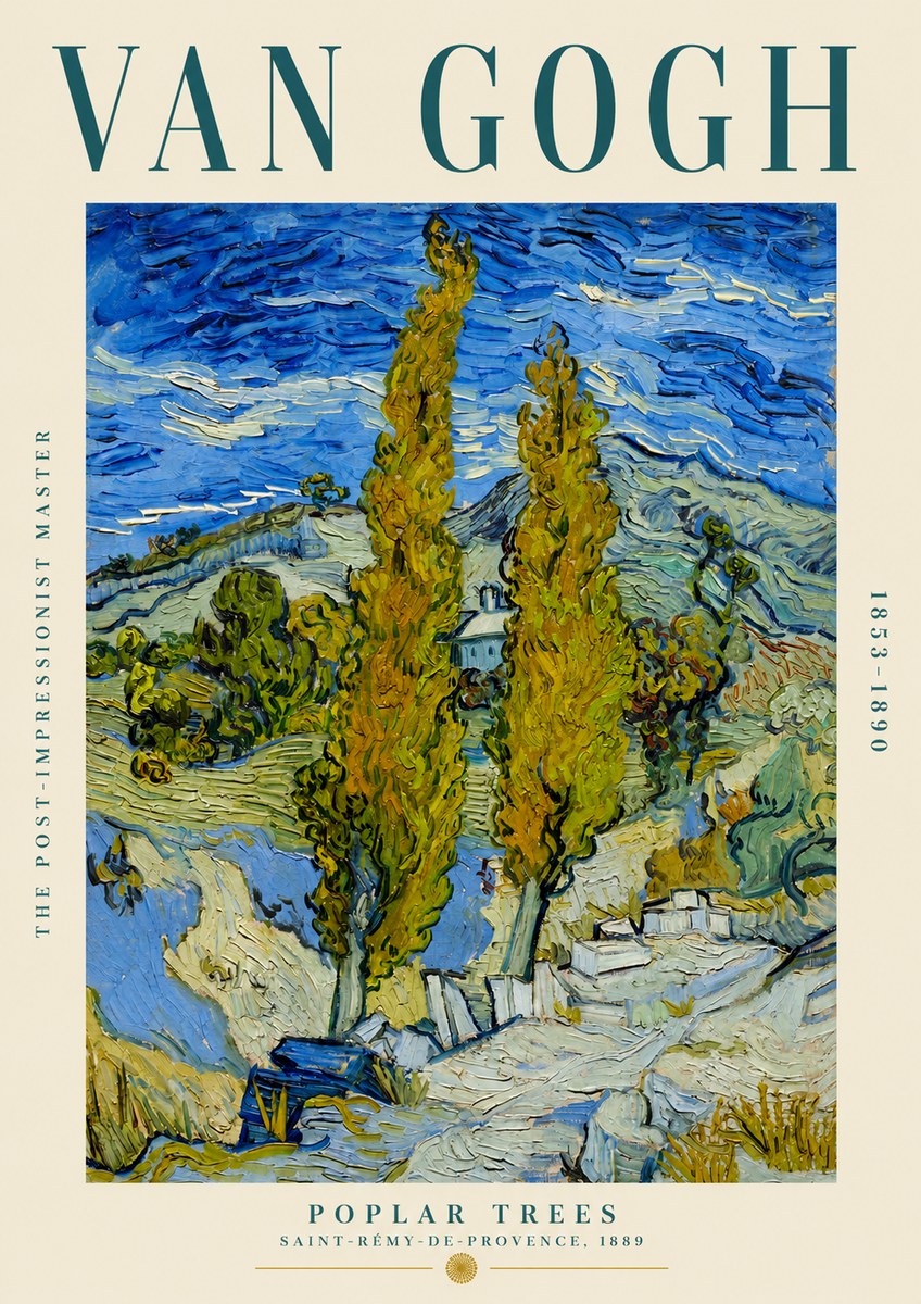 Van Gogh Poplar Trees No2 - Póster