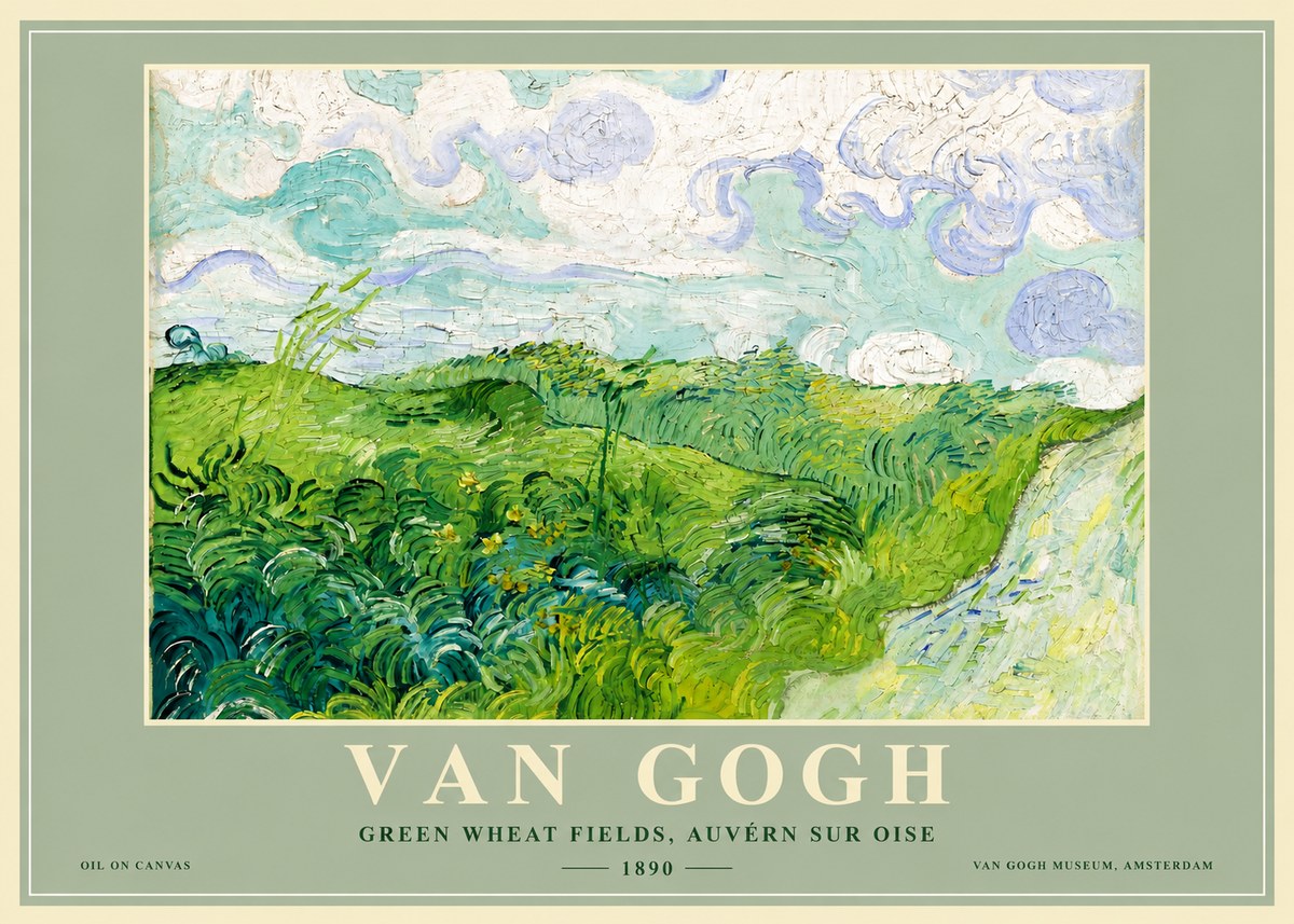 Van Gogh Green Wheat Fields, Auvern Sur Oise No4 - Póster