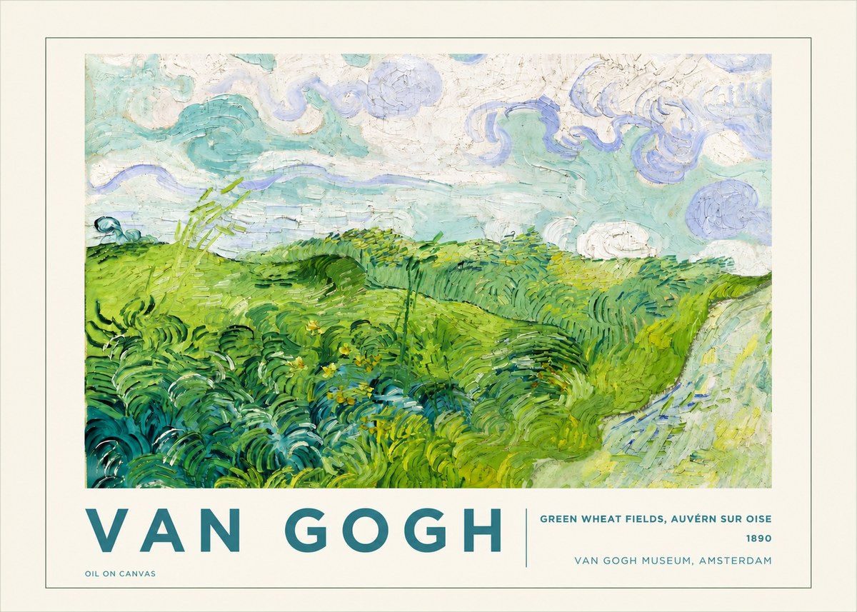 Van Gogh Green Wheat Fields, Auvern Sur Oise No5 - Póster