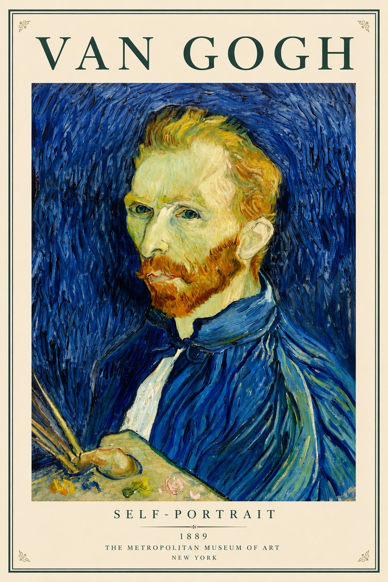 Van Gogh Self-portrait I No3 - Póster