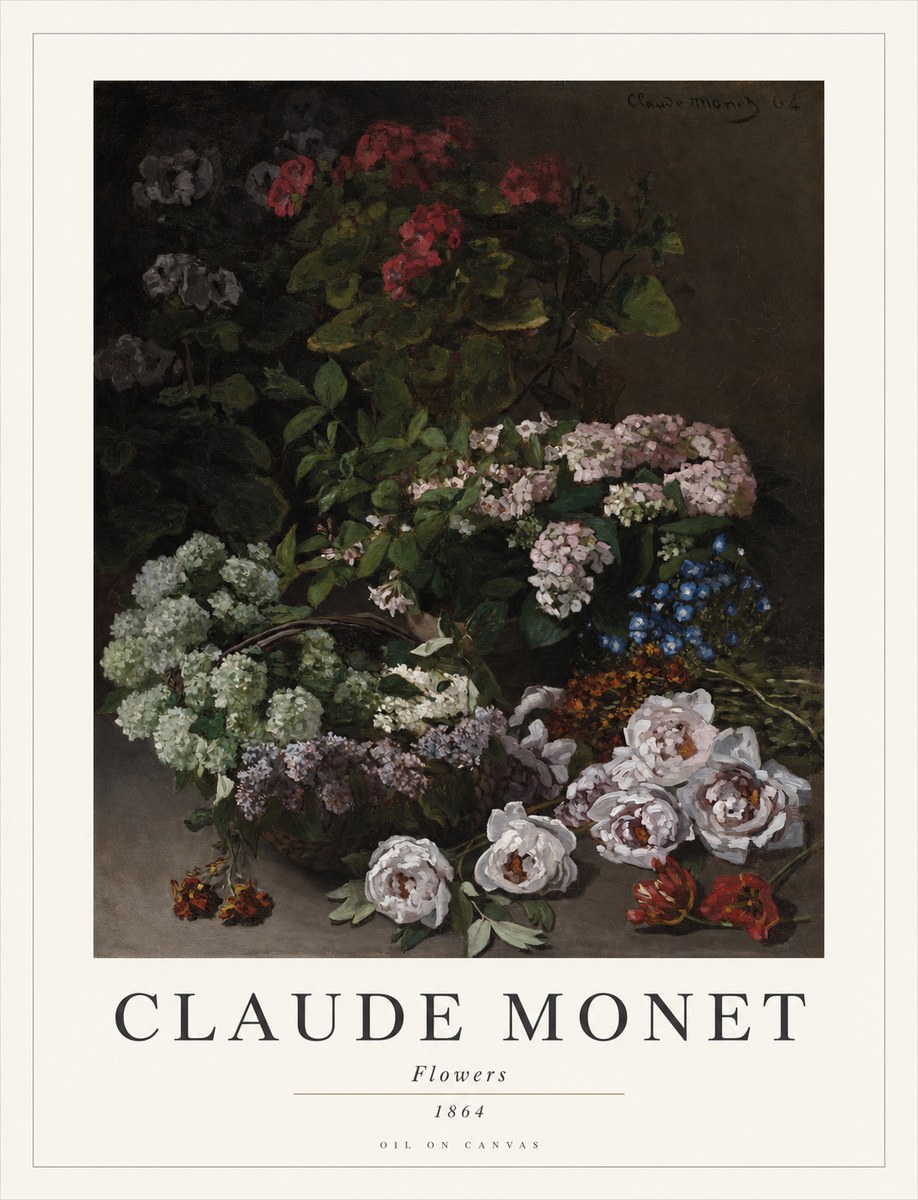 Monet Flowers No1 - Póster