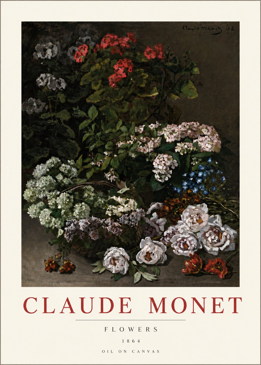 Monet Flowers No6 - Póster