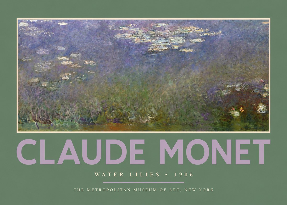 Monet Water Lilies - 1906 No2 - Póster