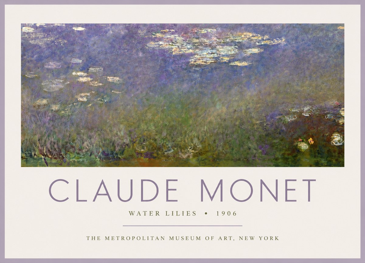 Monet Water Lilies - 1906 No4 - Póster