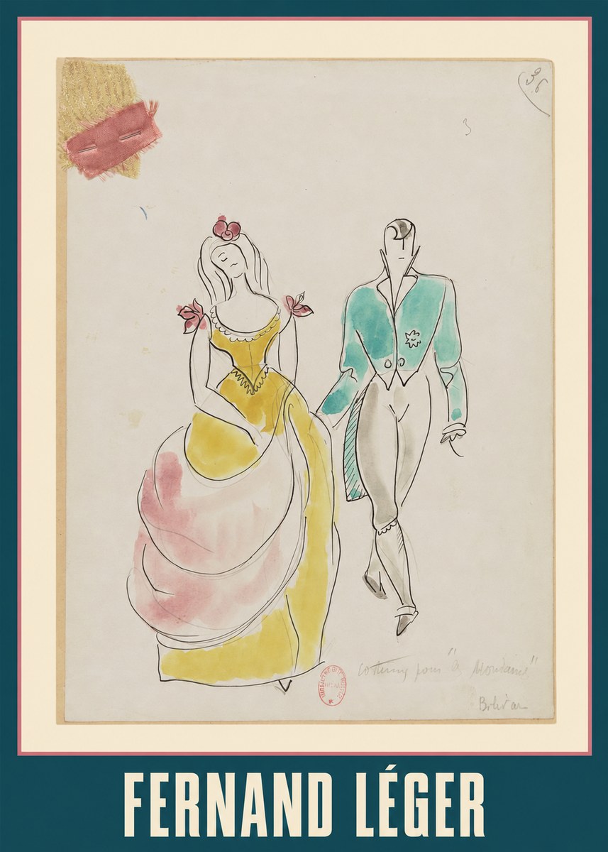 Fernand Léger Costume Pour "Le Mandarin" No1 - Póster