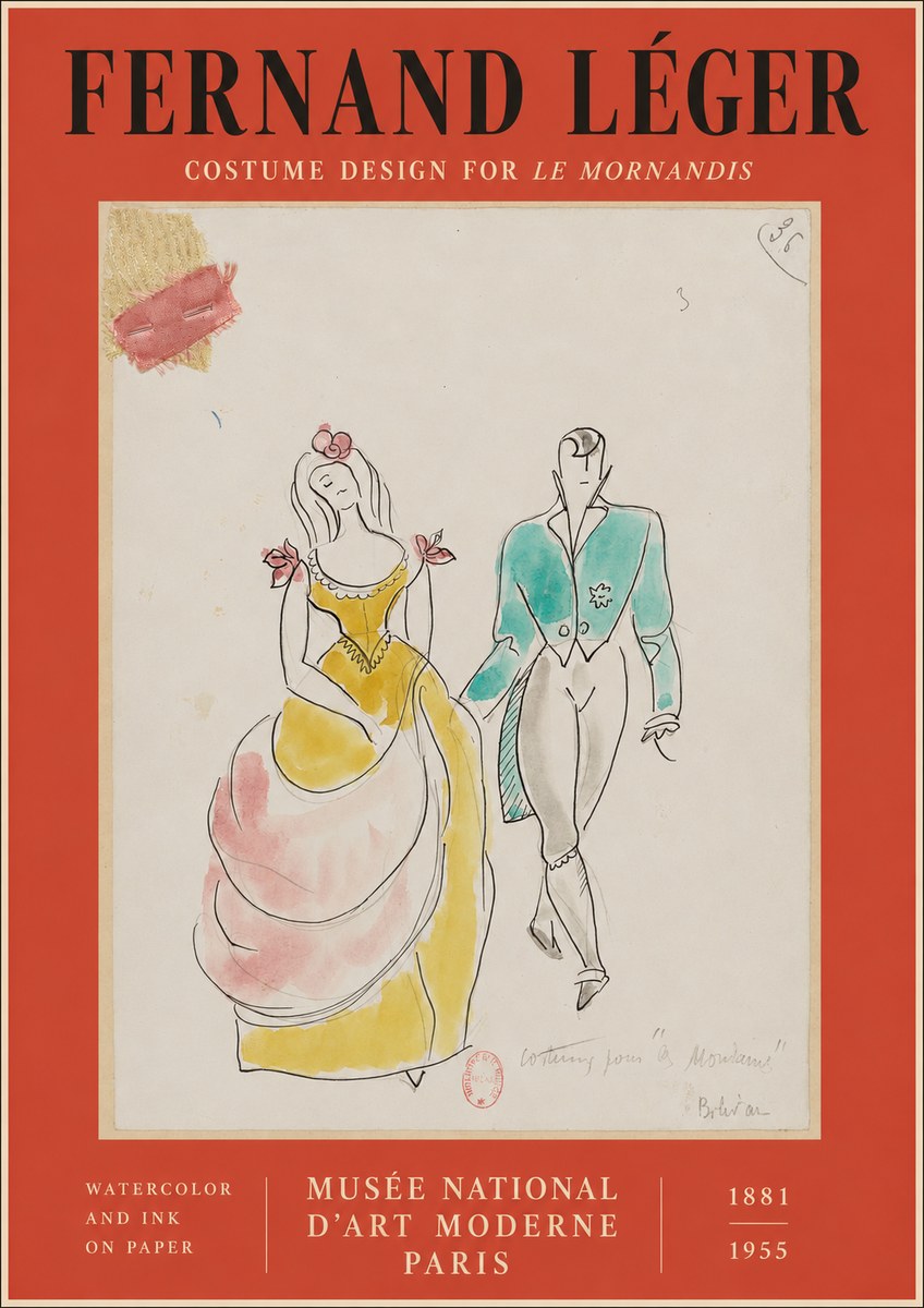 Fernand Léger Costume Pour "Le Mandarin" No2 - Póster