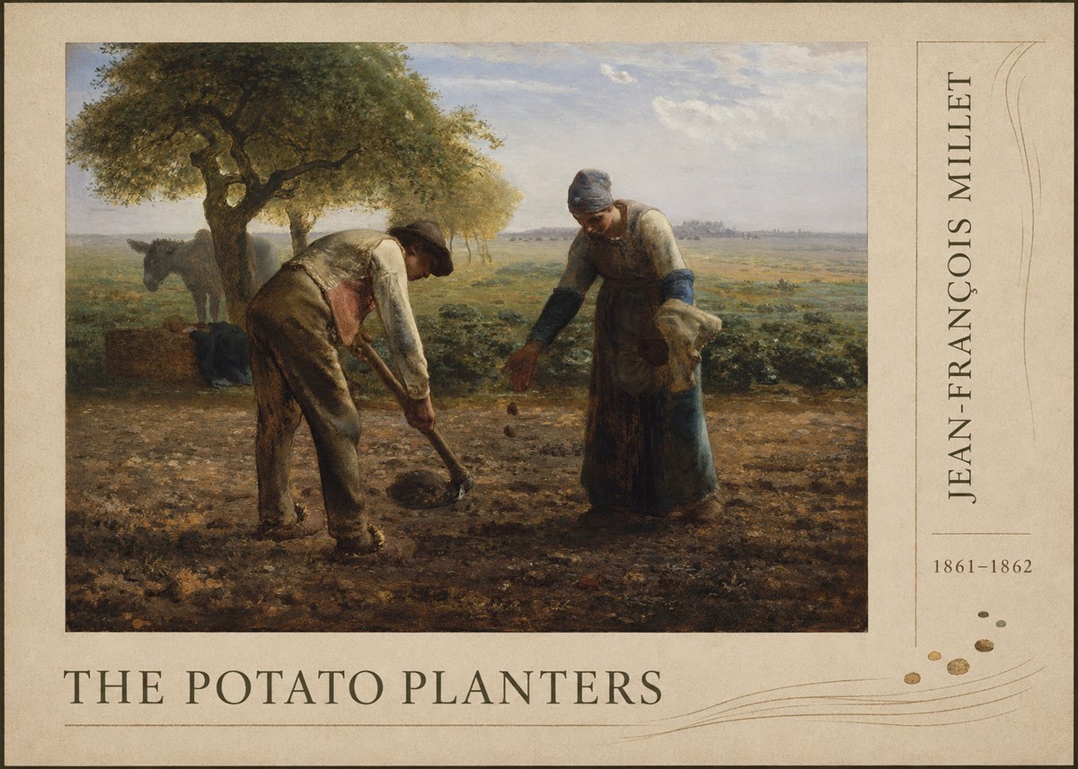 Jean-François Millet The Potato Planters No3 - Póster