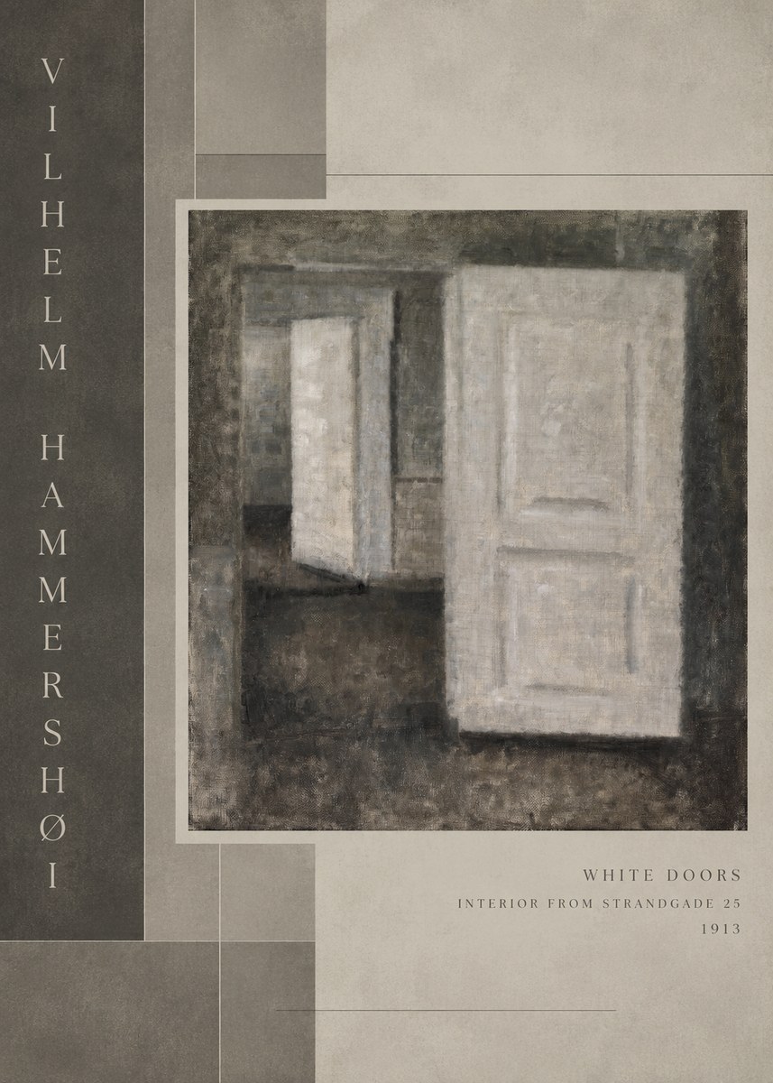 Vilhelm Hammershøi White Doors No3 - Póster