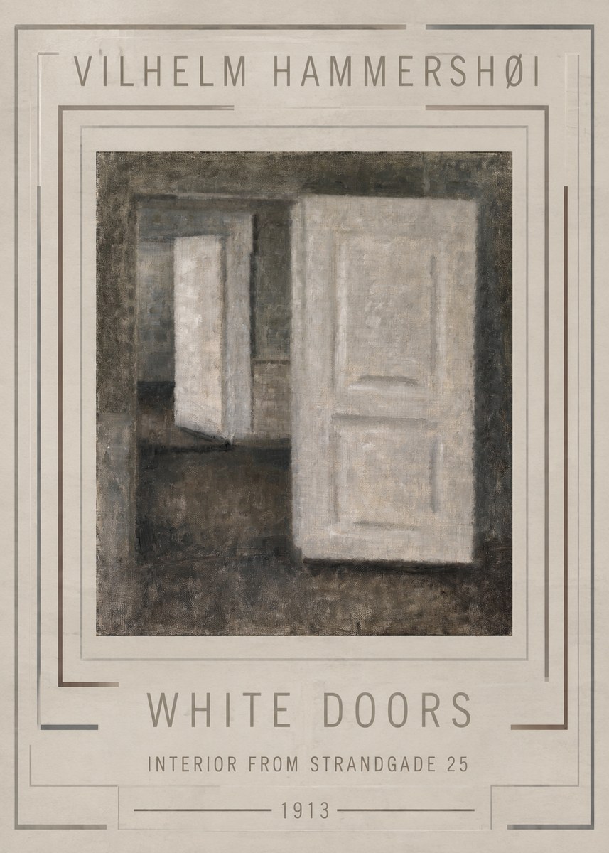 Vilhelm Hammershøi White Doors No6 - Póster