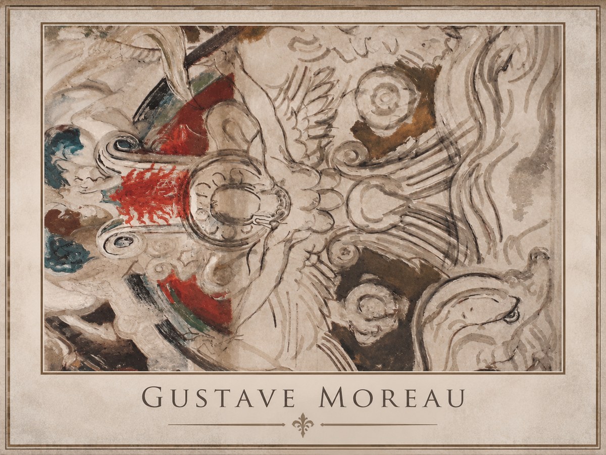 Gustave Moreau Decorative Composition No1 - Póster
