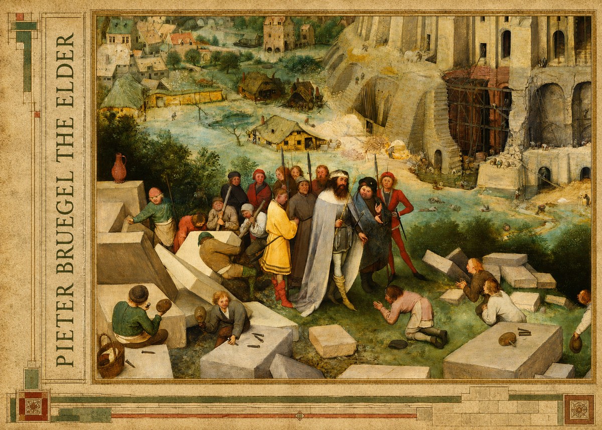 Pieter Bruegel The Tower of Babel XIV No2 - Póster