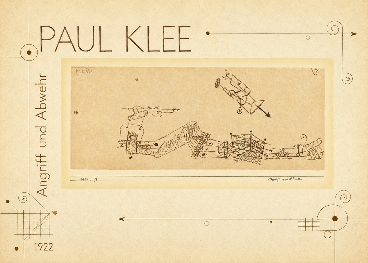 Paul Klee Angriff Und Abwehr No2 - Póster