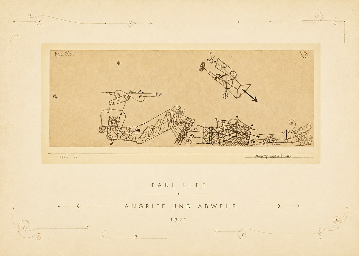 Paul Klee Angriff Und Abwehr No3 - Póster