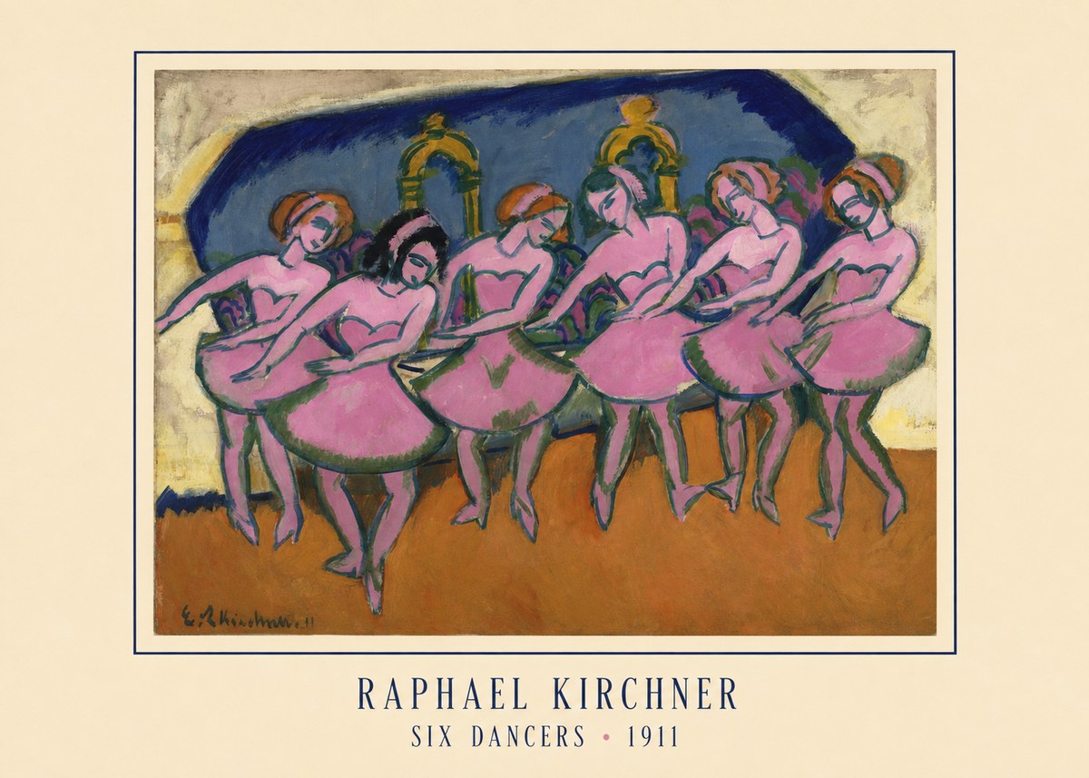 Raphael Kirchner Six Dancers No4 - Póster
