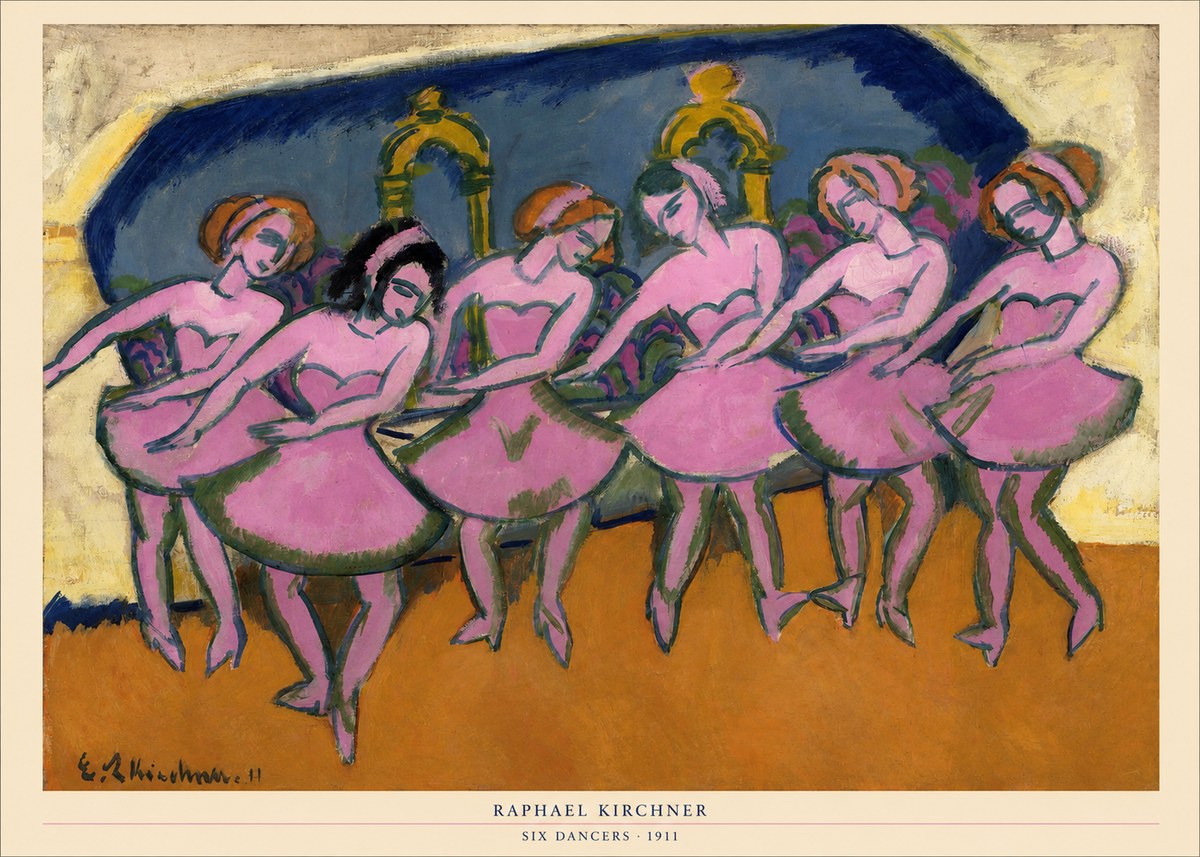 Raphael Kirchner Six Dancers No5 - Póster